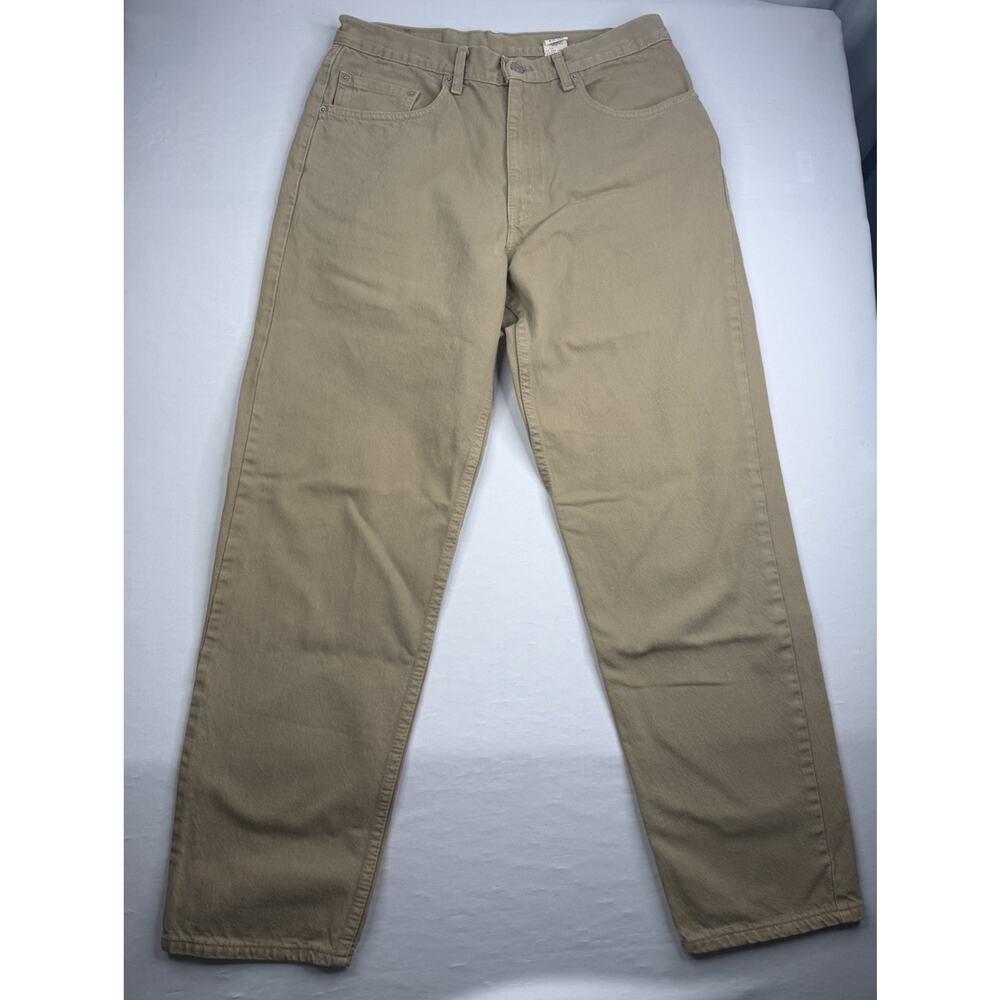 Levis 550 Jeans Mens 34x32 (32x30) Khaki Tan Relaxed Fit Made in USA 1997